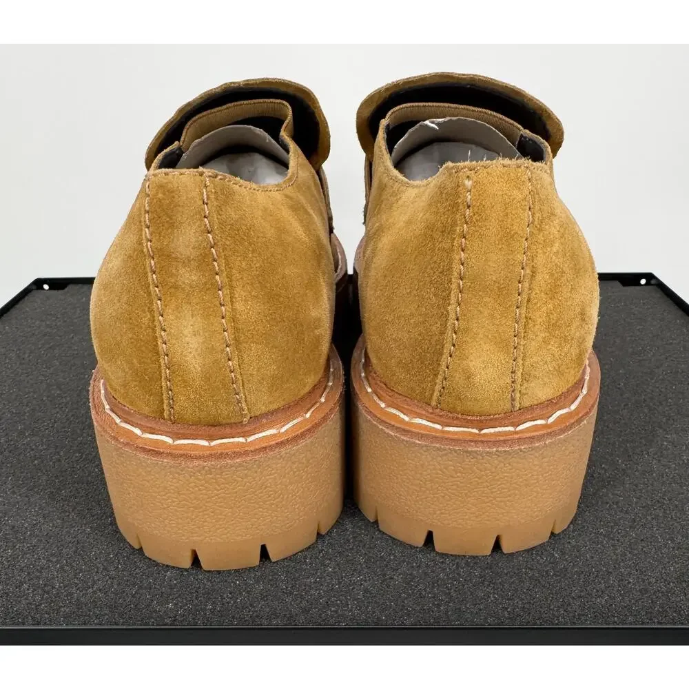 Marc Fisher LTD Norton Suede Leather Lug Sole Penny Loafers Size 10M NIB
